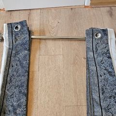 used curtains with rails