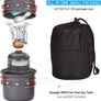 Camping Cookware Set With Stove and Tableware - Portable Campfire Stainless Steel Cook Gear Outdoor Traveling Cooking Utensils Kit for Trekking Hiking Picnic Image 2
