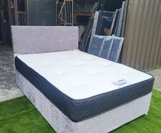 Double Divan Bed, Headboard & Mattress - All Sizes