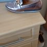Gabor Comfort Bronze Metallic Leather Chain Loafers Size UK 7 Image 5