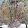 Antique Original Art Deco Brass Fan Fireplace Screen 32" Image 7