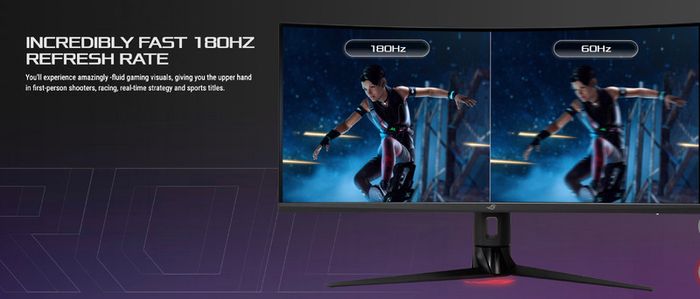 ASUS Curved Gaming Monitor Ultra Wide QHD VA LED 180Hz FreeSync Premium Pro for Immersive Gameplay