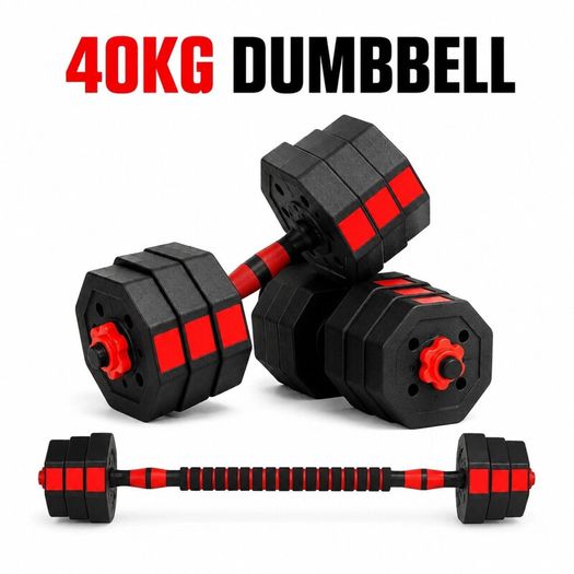 40KG Dumbbells set Adjustable gym weights - FREE DELIVERY
