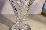 Rare find Bohemian Crystal Vase Large Flared Vase Pedestal Footed 20 CM.Tall Vintage Vase