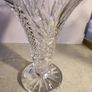 Rare find Bohemian Crystal Vase Large Flared Vase Pedestal Footed 20 CM.Tall Vintage Vase Image 8