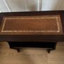 Vintage Mahogany Magazine Rack Table with Leather Top Image 2