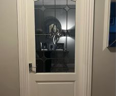 Door with glass