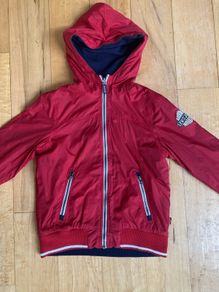 Levi Strauss reversible hoodie age 9-10 navy and red