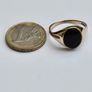 Vintage Gents 9ct Yellow Gold Black Onyx Signet Ring Image 5