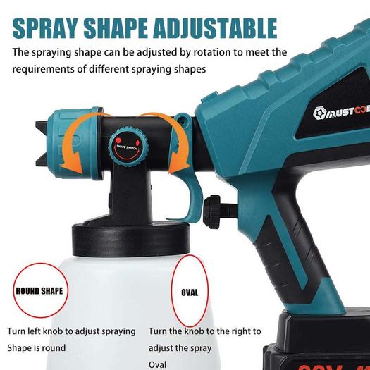 88VF 1500W 1000ML Cordless Electric Spray Gun with 3Nozzle Flow Control Airbrush High Power Paint Sprayer For Makita 18V Battery