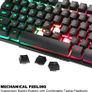 Multiple Color Rainbow LED Backlit Mechanical Feeling USB Wired Gaming Keyboard and Mouse Combo for Working or Games Image 6