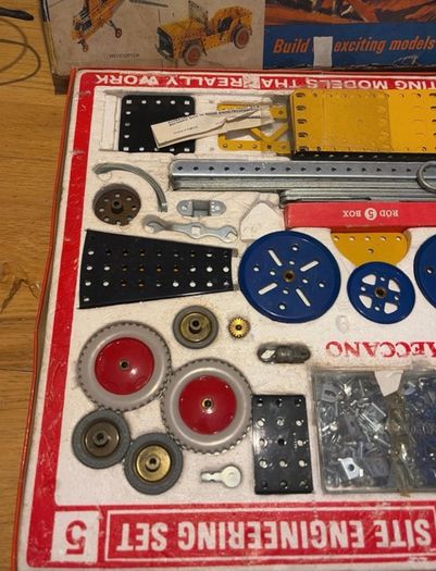 Vintage Meccano Site Engineering Set No. 5 Boxed with All Manuals & Instructions