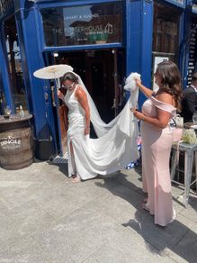 wedding dress by designer morilee