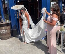 wedding dress by designer morilee