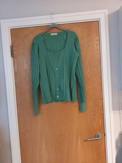 Gallery  Jade Green  Cardigan.   S.- Medium- 12-14. New - No Tag.