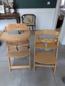 Two Wooden High Chairs