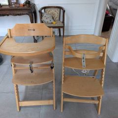 Two Wooden High Chairs