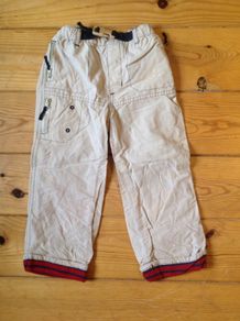 Age 3-4 Cream Lined Trousers