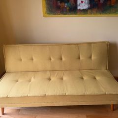 Mustard Yellow Click-Clack Sofa Bed