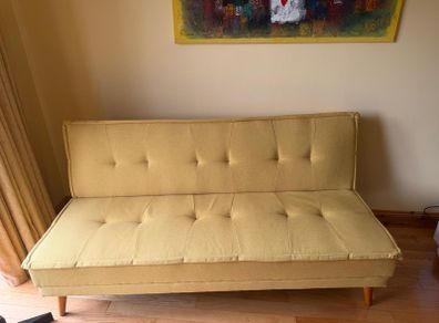 Mustard Yellow Click-Clack Sofa Bed