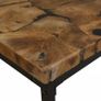 Coffee Table Teak Resin 110x60x40 cm Black and Brown Image 9