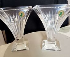 pair Waterford Crystal Clarion vases