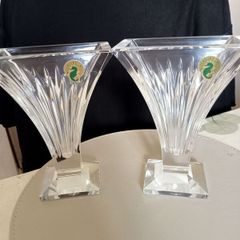 pair Waterford Crystal Clarion vases