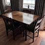 Solid Oak Dining Table & 4 Chairs Image 2
