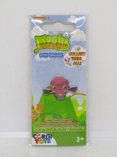Corgi Moshi Monsters Series 1 Pin Badge Brand New In Packet