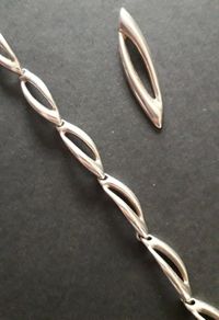925 Matching Silver Bracelet and Pendant Set