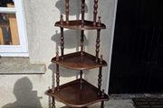 Vintage 5 Tier Wooden Corner Shelf