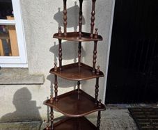 Vintage 5 Tier Wooden Corner Shelf