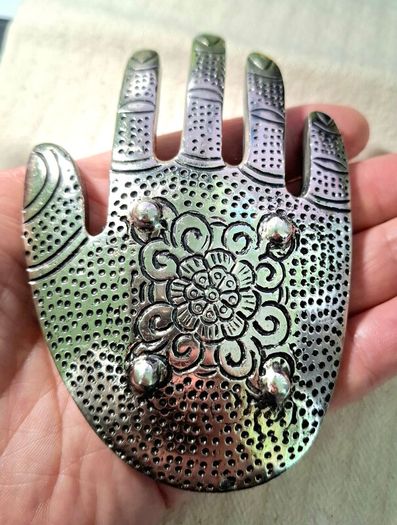 CLEARANCE Exquisite Metal Incense Holder with Genuine Stones - Perfect for Smudging & Ceremonial Use