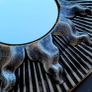 Vintage silver sunburst mirror Image 2