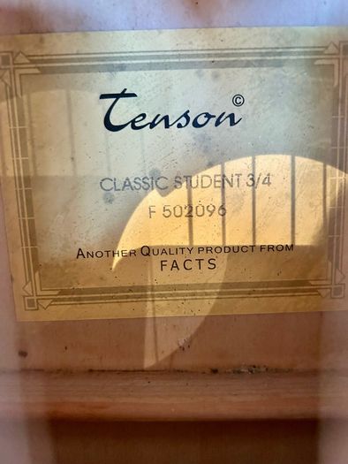 Tenson 3/4 student classical guitar
