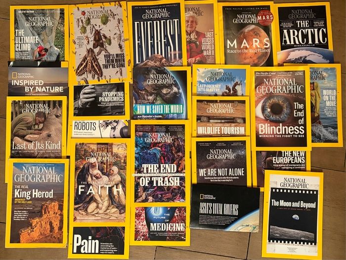 National Geographic magazines