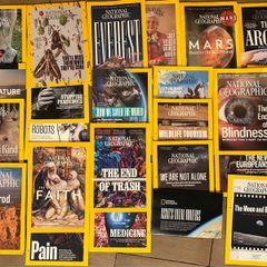 National Geographic magazines