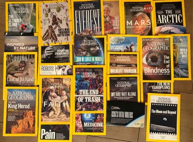 National Geographic magazines