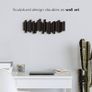 FREE P&P Multi Hook Coat Rack - Modern, Unique, Space-Saving Wall Mounted Hanger with 5 Flip-Down Hooks for Hanging Coats, Scarves, Purses and More, Black Image 3
