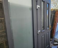 Front door with side glass