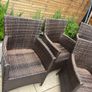 Garden Top glass table and x6 wicker chairs Image 6