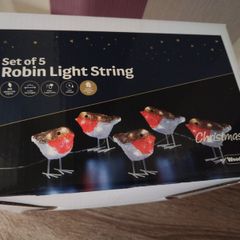 Mains Powered Christmas Robin Lights