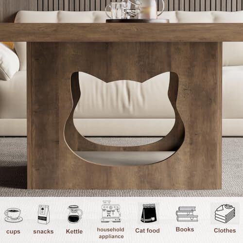 Industrial Square Coffee Table with Storage,Wood Coffee Table for Living Room,90cm