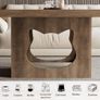 Industrial Square Coffee Table with Storage,Wood Coffee Table for Living Room,90cm Image 6