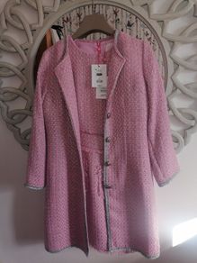 Pink coat and matching dress