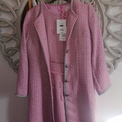 Pink coat and matching dress