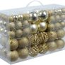 Christmas tree plastic baubles, Gold, 100x (FREE SHIPPING) Image 3