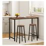 2 x Bar Stools/Kitchen Breakfast Bar, Industrial 63 cm Height Stools for Dining Room, Kitchen, Solid and Stable, Rustic Brown and Black - BRAND NEW Image 2