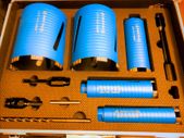Core Bit Set In Case Top Quality , Laser Welded, 10mm Segments