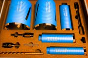 Core Bit Set In Case Top Quality , Laser Welded, 10mm Segments